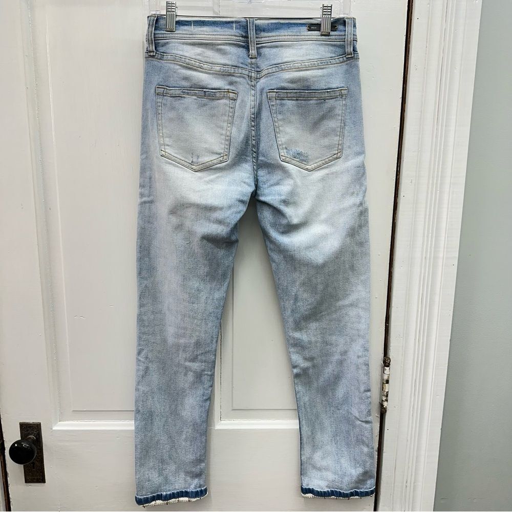 Pilcro Anthropologie slim straight high rise light wash denim jeans women's 26.‎ - Picture 5 of 8